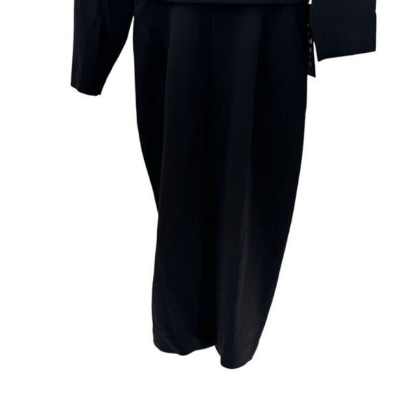 Tuckernuck NEW Black Esta Formal Long Sleeve Asymmetrical Midi Dress Size 4 - Picture 9 of 11
